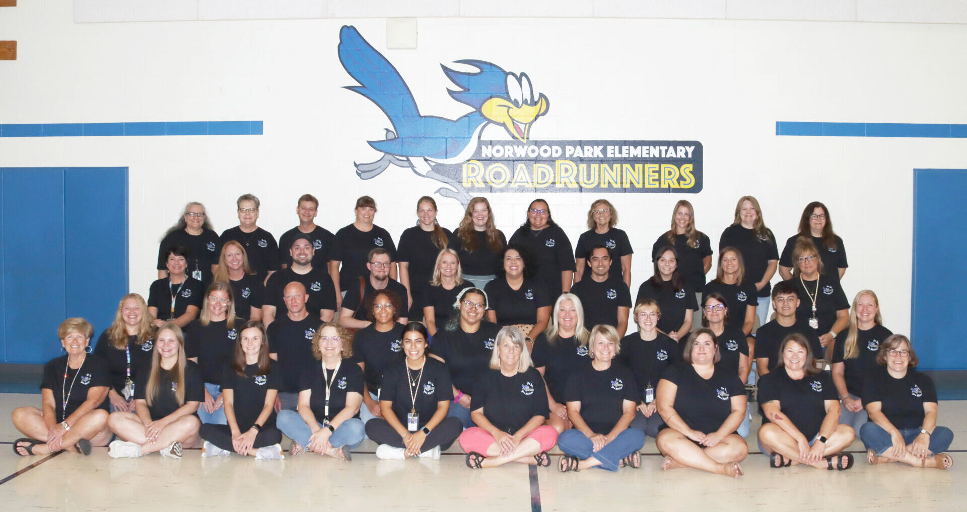 Photo of Norwood Park staff in the school gym